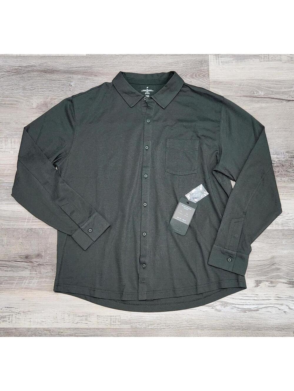 Mens Fabletics Shirt XXL The Dash Long Sleeve Button Up Green NWT $89